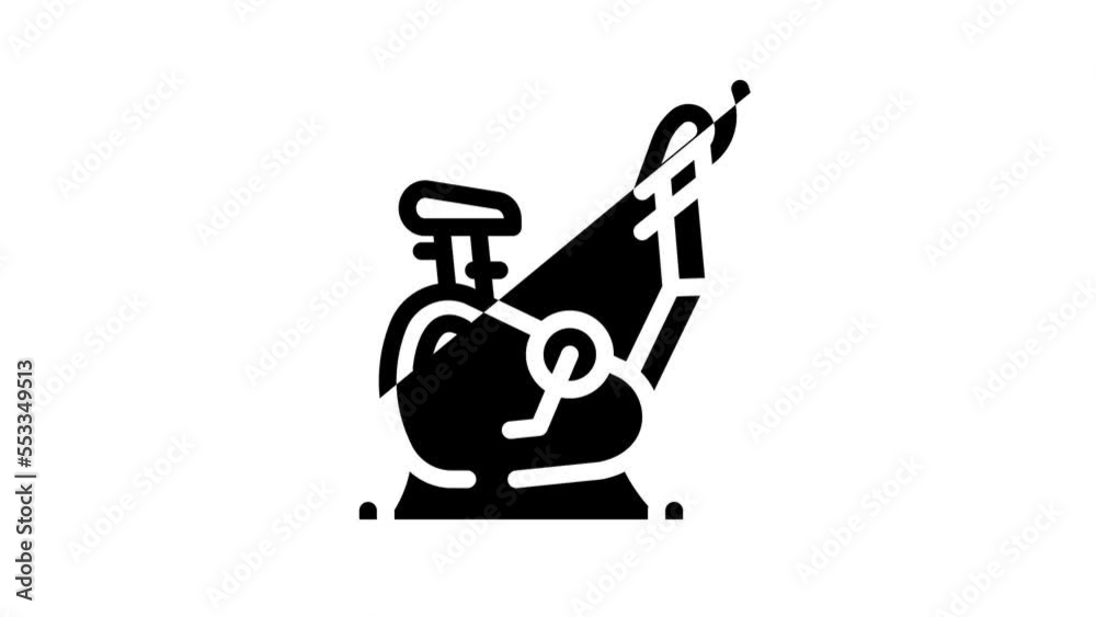 bike sportive equipment line icon animation bike sportive equipment line icon animation