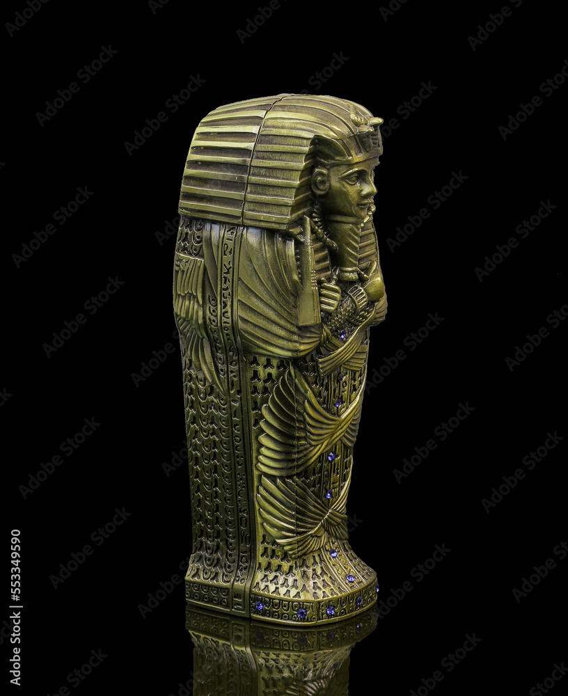 statue made of basalt stone, glass and metal dating back to the Pharaonic era statue made of basalt stone, glass and metal dating back to the Pharaonic era