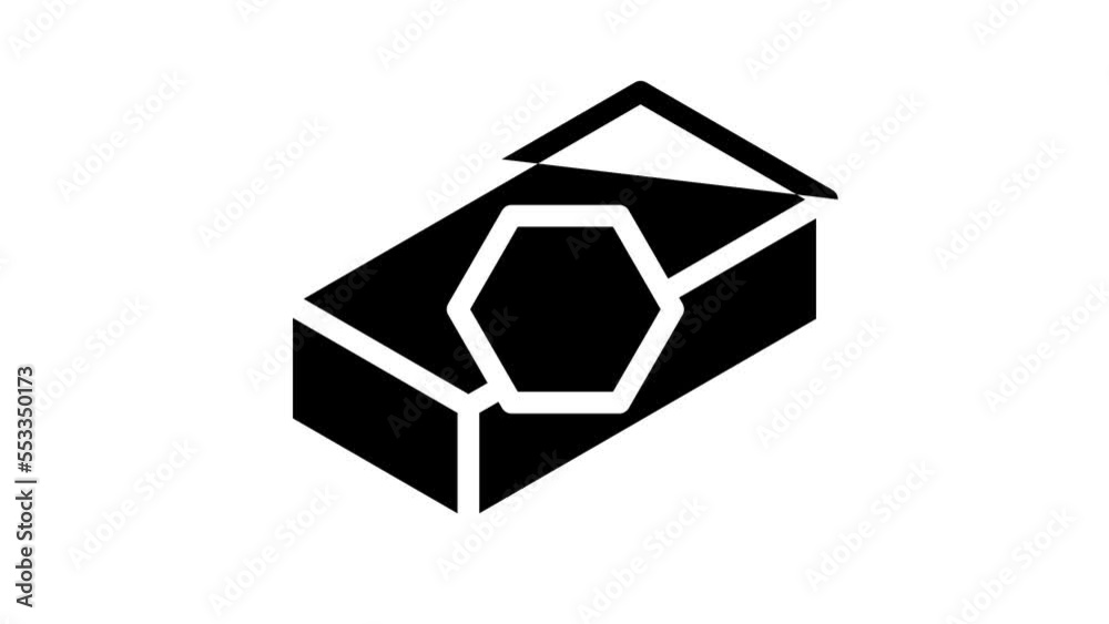 refractory brick line icon animation refractory brick line icon animation