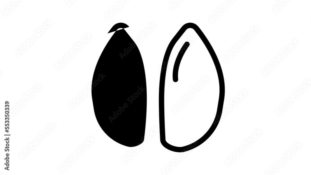 pig farmland animal hoof print line icon animation pig farmland animal hoof print line icon animation