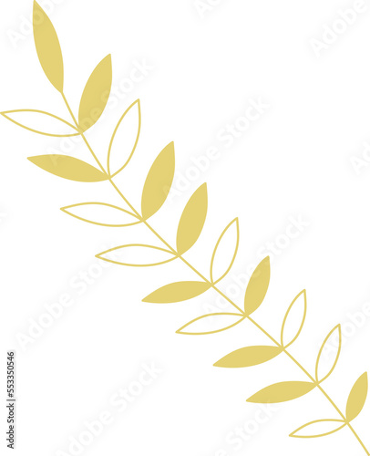 Gold leaf branch line art