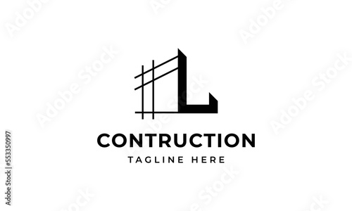 Initial letter l building contruction logo, icon, symbol photo