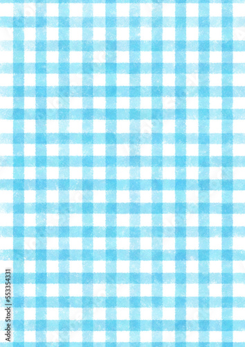 水彩の青いギンガムチェック