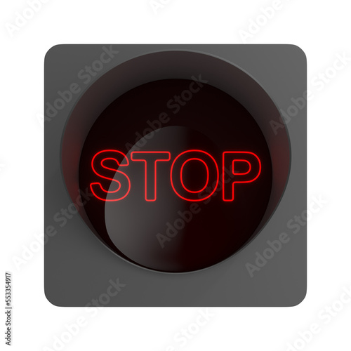 red traffic light on white ...