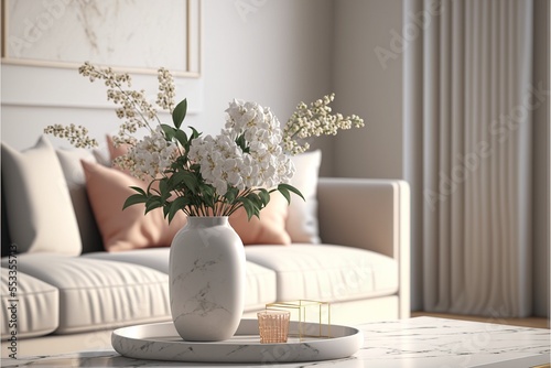 Fototapeta Naklejka Na Ścianę i Meble -  Digital illustration about house interior.