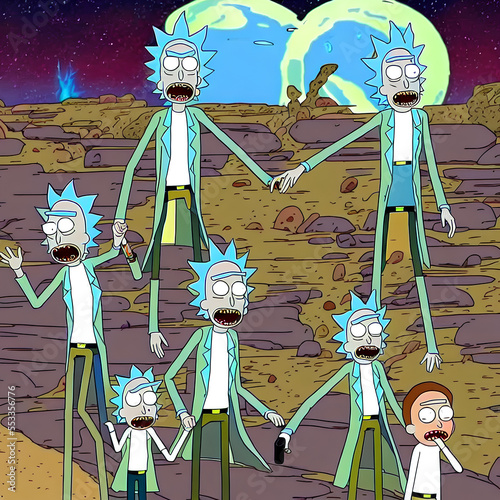 Rick and Morty Going On an Epic Adventure By AI