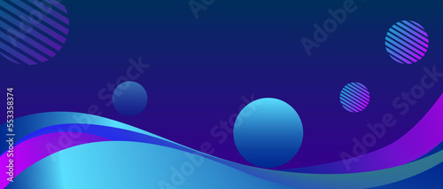 Dynamic curve blue background