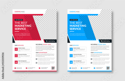 Creative corporate trendy unique business professional marketing agency modern simple leaflet flyer design for attractive business poster layout, business minimal abstract advertising vector template.