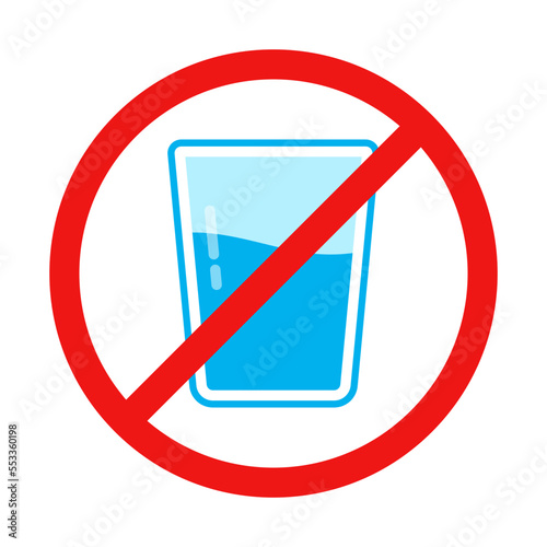 No Glass of Water Sign