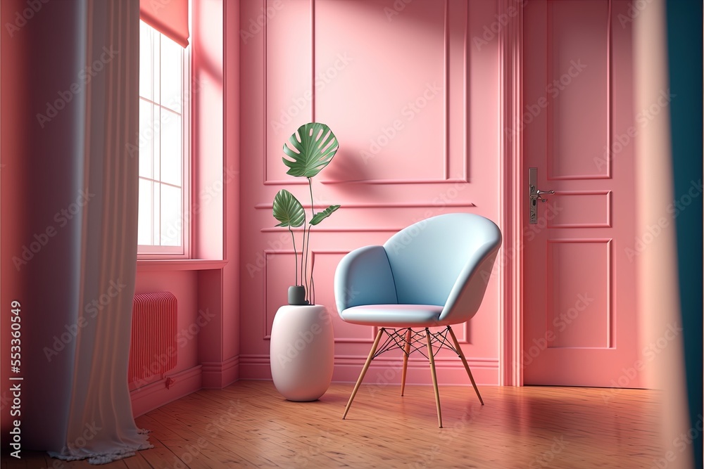 Fototapeta premium Digital illustration about house interior.