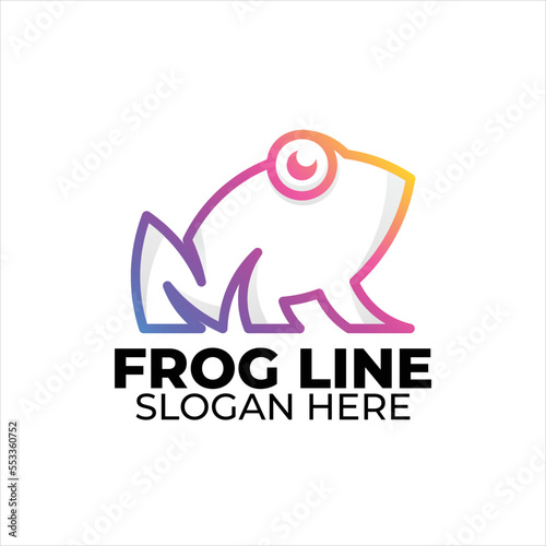 frog logo colorful gradient style photo