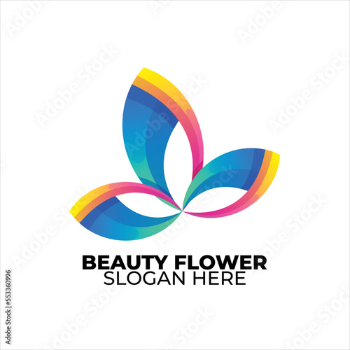 flower logo colorful gradient style