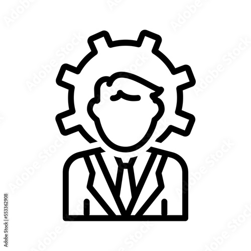 Black line icon for Manager