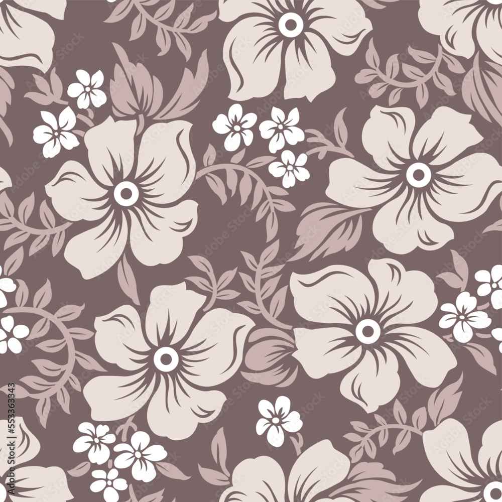Vector floral wallpaper pattern design Stock Vector | Adobe Stock