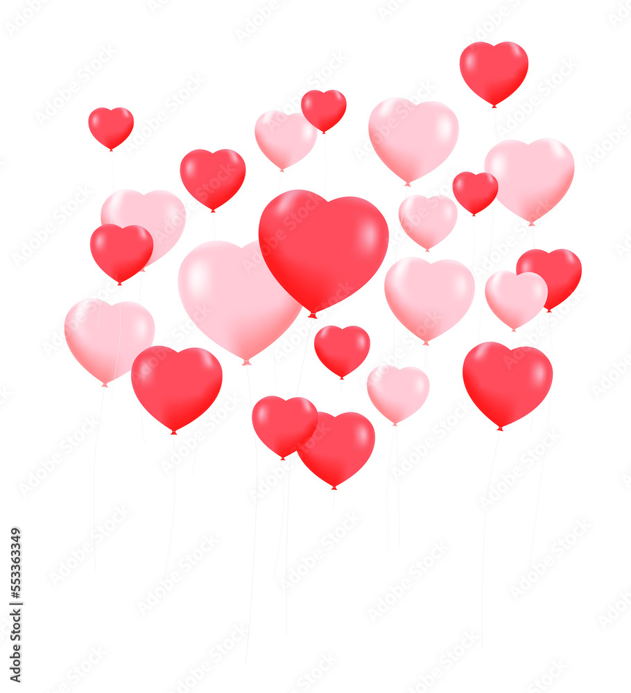 Balloon in form of heart isolated on white