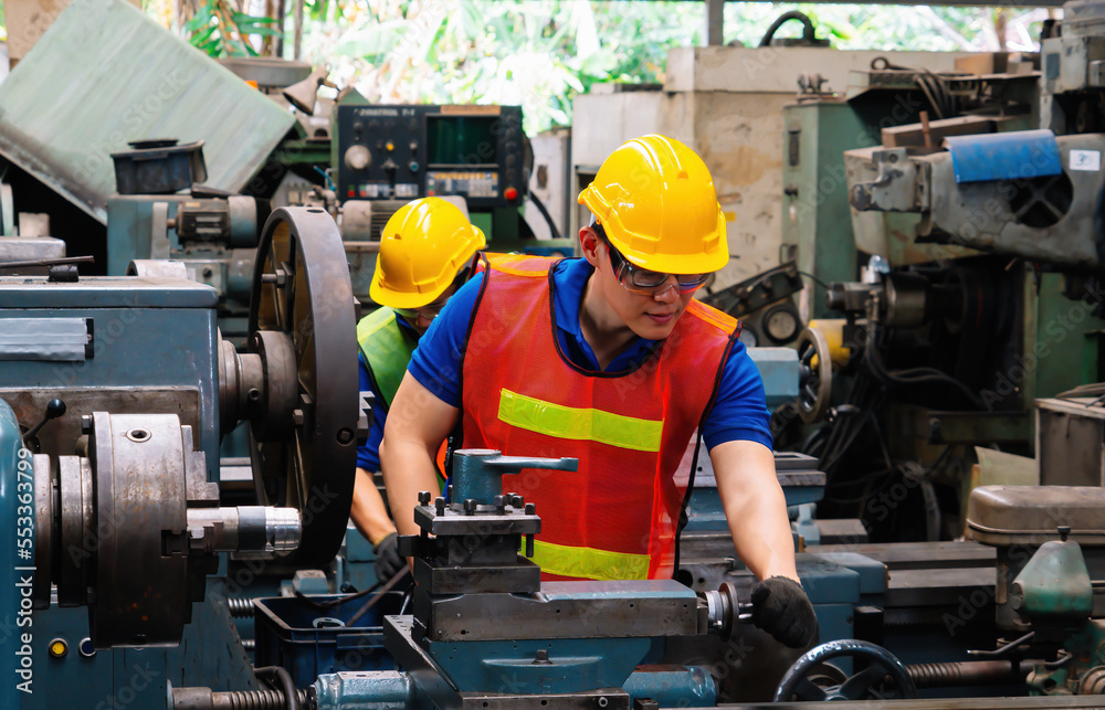 engineer.engineer working in industrial factory.