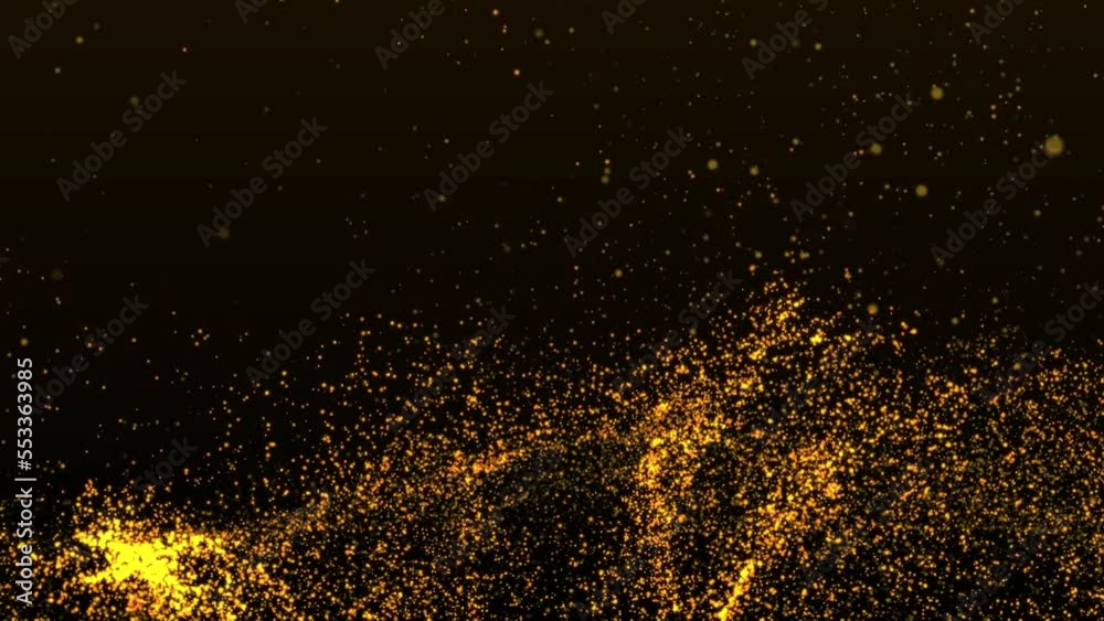 Golden Glitter Particles Loop Background Golden Glitter Particles Loop Background