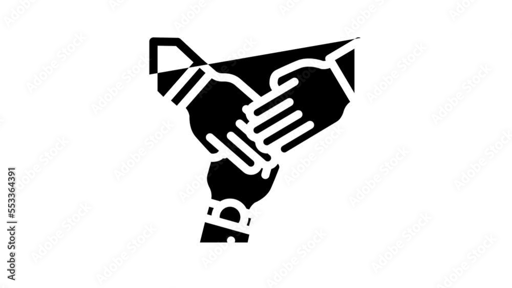 trust business ethics line icon animation trust business ethics line icon animation