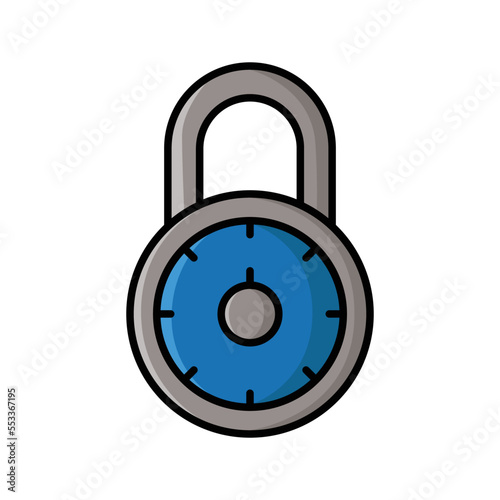 padlock icon vector design template in white background