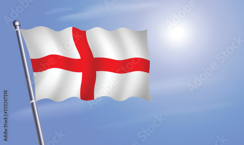 England flag against a blue sky Free Download England flag against a blue sky - GFXLoad