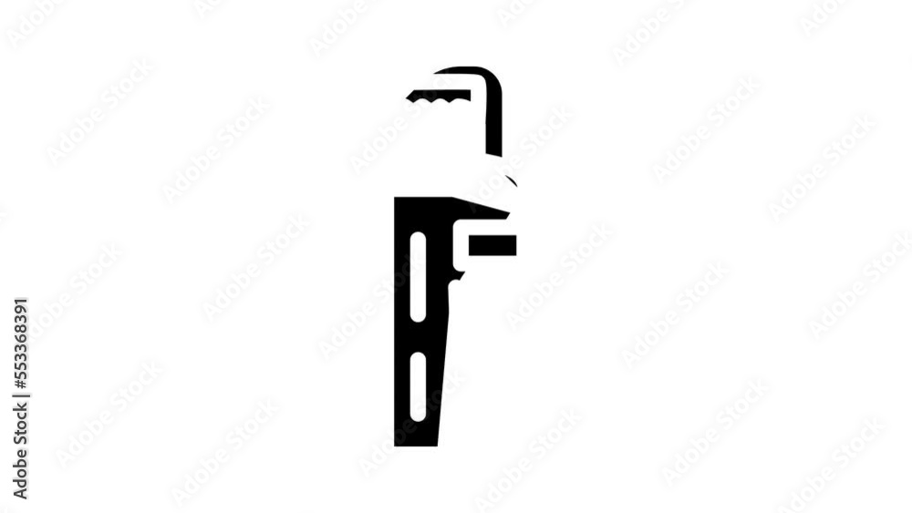 pipe wrench glyph icon animation pipe wrench glyph icon animation