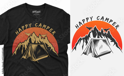 Happy Camper Fanny T shirt design 