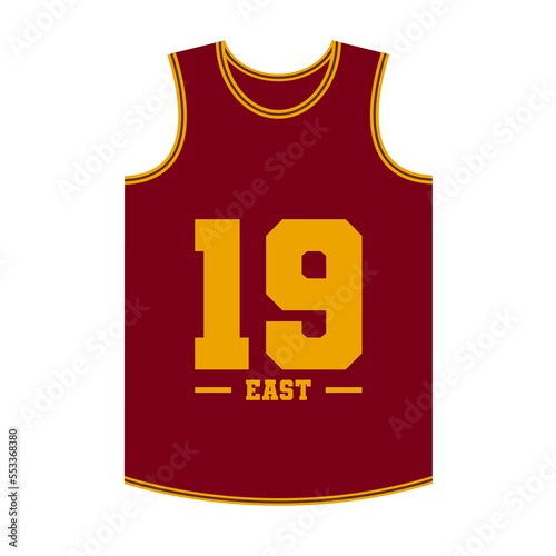 basketball jersey vector illustration Flat design style Clipart