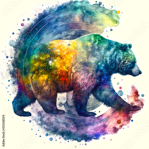 Krafttier Bär, made by AI, künstliche Intelligenz, AI-Art