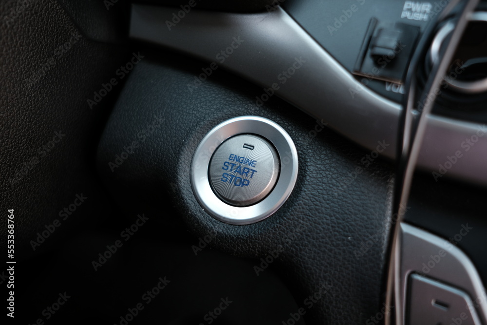 Car engine start and stop button
