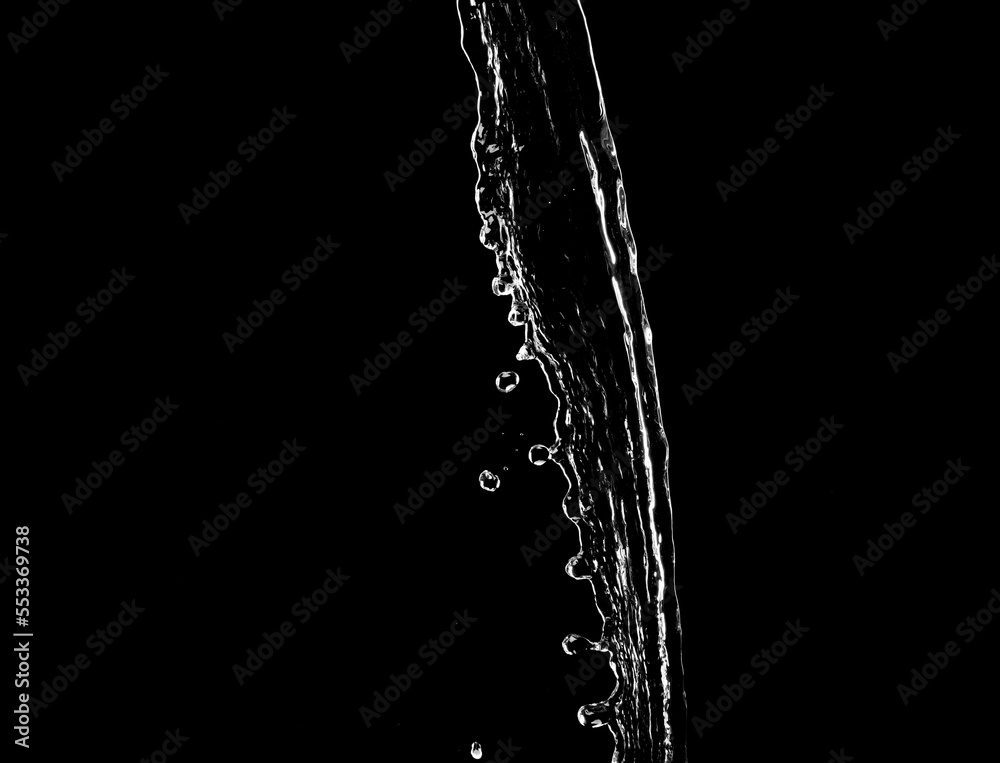 Splash of fresh water on black background Splash of fresh water on black background
