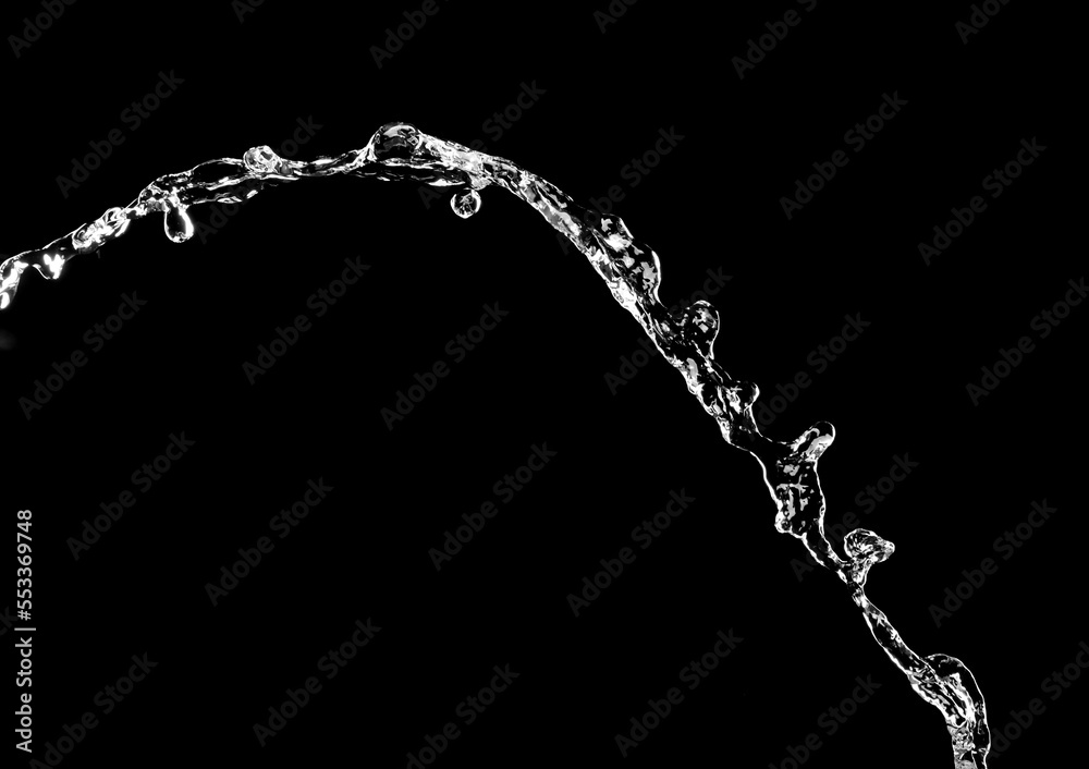 Splash of fresh water on black background Splash of fresh water on black background