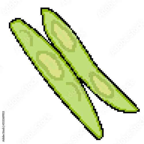 pixel icon proper nutrition green bean pods