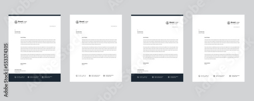 Black Corporate and elegant Letterhead Template .ep