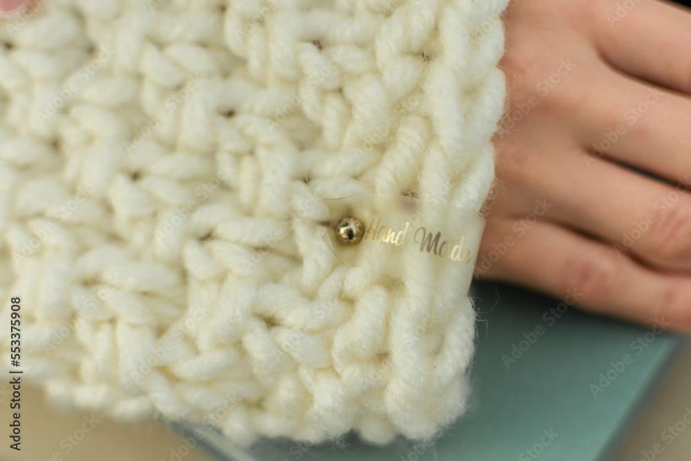 hand of a person with wool hand of a person with wool