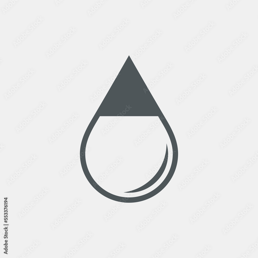 Water drop droplet raindrop icon illustration cut Water drop droplet raindrop icon illustration cut