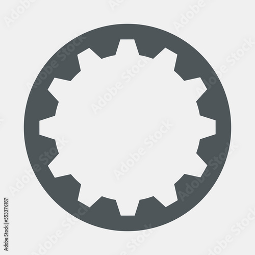 Gear cog mechanism icon quality vector illustration cut