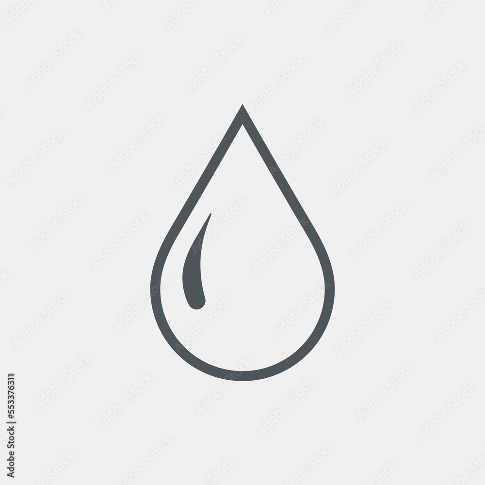 Water drop droplet raindrop icon illustration cut Water drop droplet raindrop icon illustration cut
