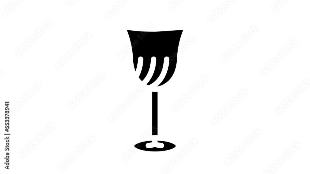 bar wine glass glyph icon animation bar wine glass glyph icon animation