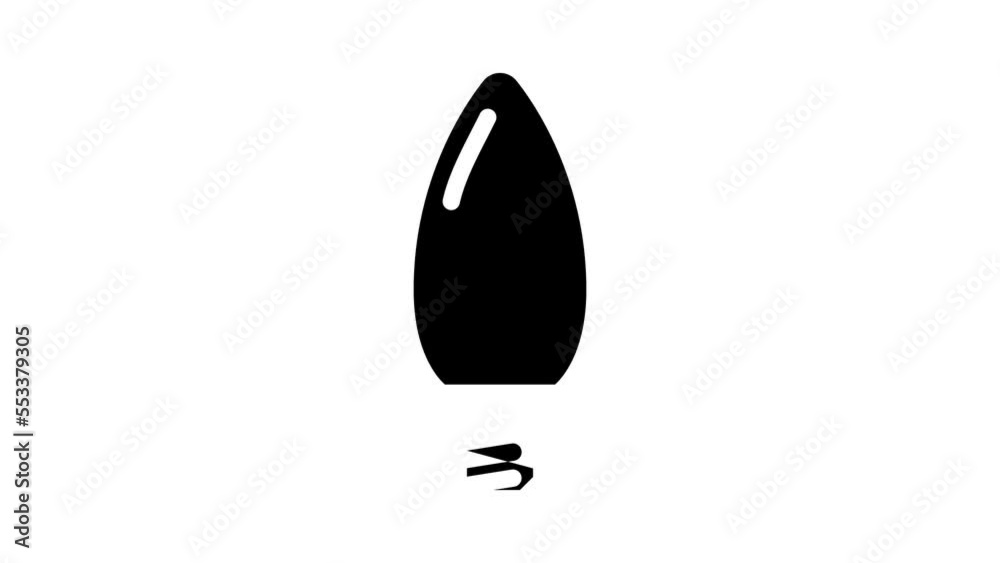 minimal light bulb glyph icon animation minimal light bulb glyph icon animation
