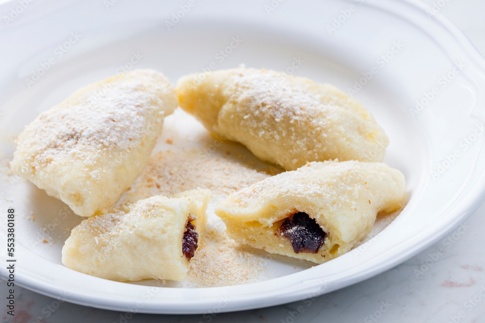 sweet dumplings filled with plum jam sweet dumplings filled with plum jam