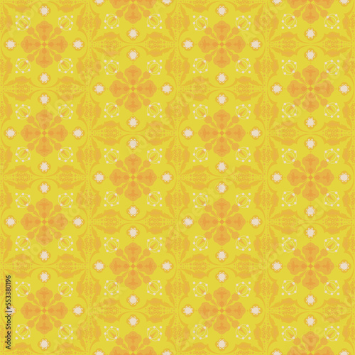 New Year Floral Seamless Pattern Background Garden Nature Damask Aboriginal Ornament Art