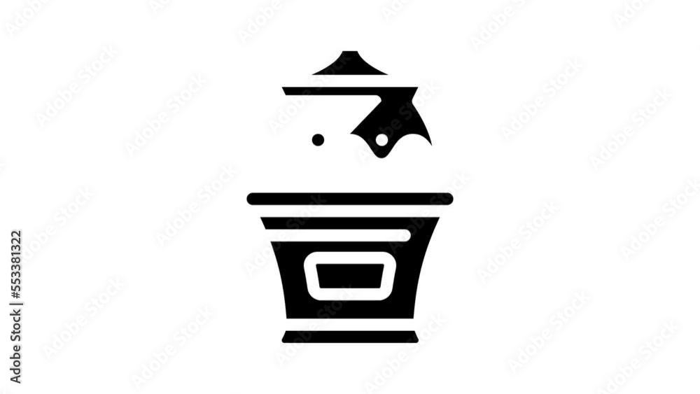 earthware clay crockery glyph icon animation earthware clay crockery glyph icon animation