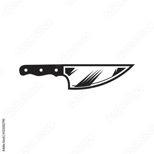 Knife silhouette logo elegant