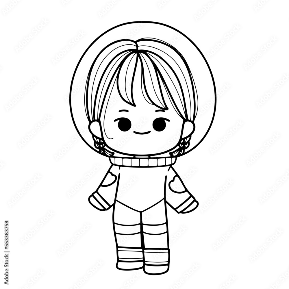 Fototapeta premium space kid outline