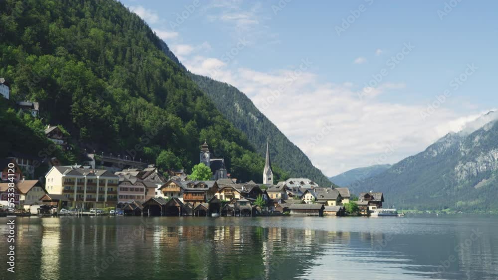 Hallstatt on the shore of Hallstatter See, Austria Hallstatt on the shore of Hallstatter See, Austria