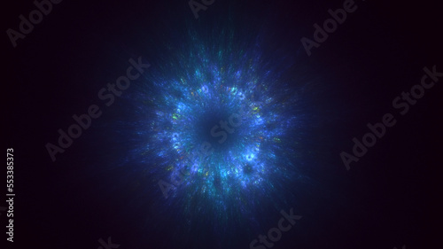 3D rendering abstract round light background 