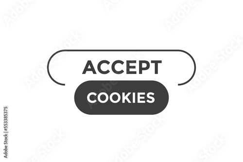 Accept cookies button web banner template Vector Illustration