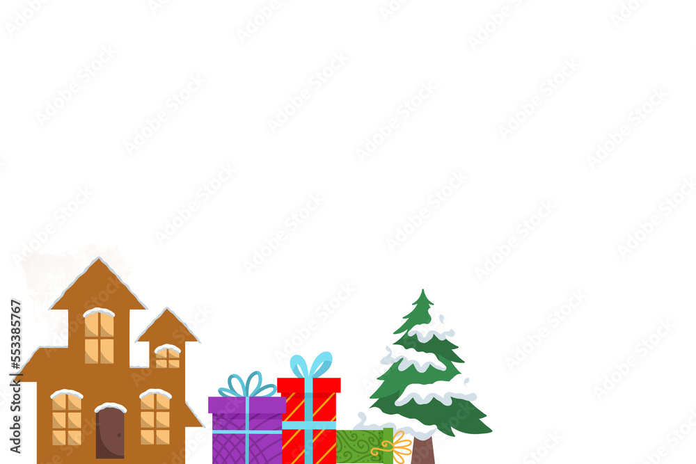 Christmas Background Illustration on Winter