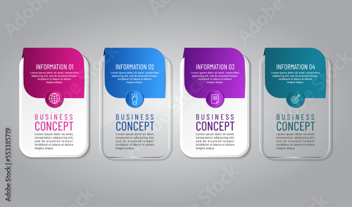 business infographic 3 d, Glass design, square style, can be used for workflow layout, diagram, annual report, web design.Creative banner, label vector, Banner design.
