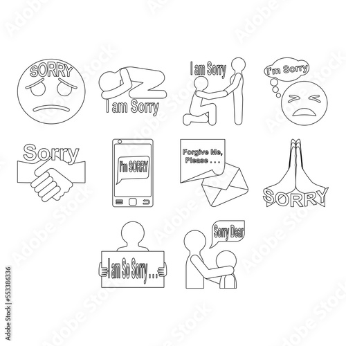 sorry icon set
